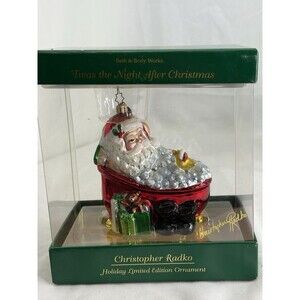 Christopher Radko 'Twas the Night After Christmas Santa w/ Rocking Rubber Ducky